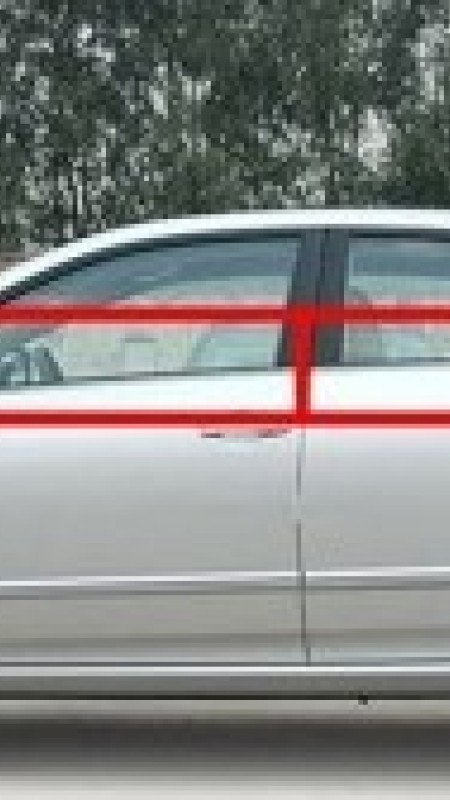 Toyota Corolla Krom Cam Çıtası 2007-2012 Model Aralığı Uyumlu Parlak Paslanmaz Çelik 