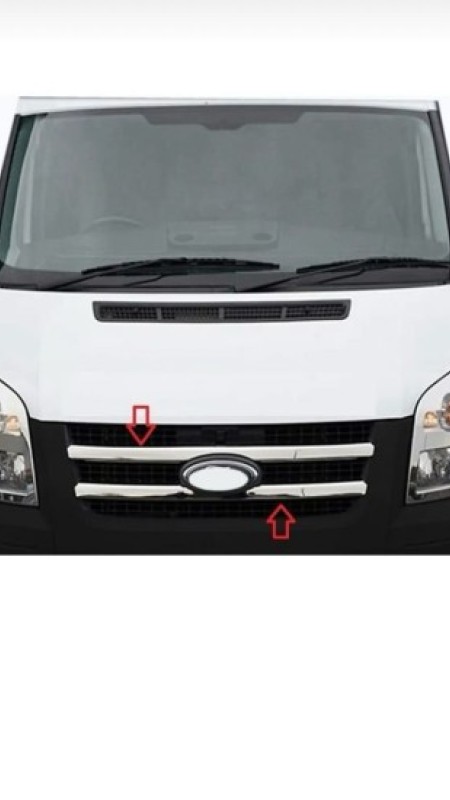 Ford Transit Krom Ön Panjur 2007-2013 Model Aralığı Uyumlu Parlak Paslanmaz Çelik 