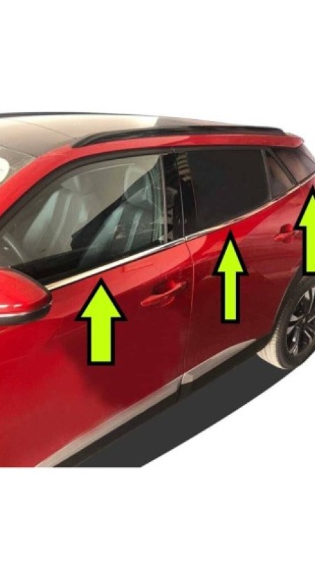 Peugeot 2008 Krom Cam Çıtası 2020 Üzeri Uyumlu