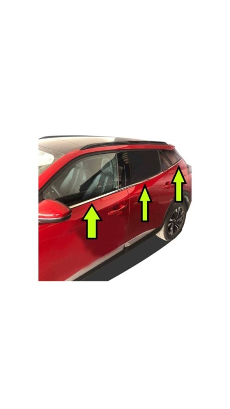 Peugeot 2008 Krom Cam Çıtası 2020 Üzeri Uyumlu