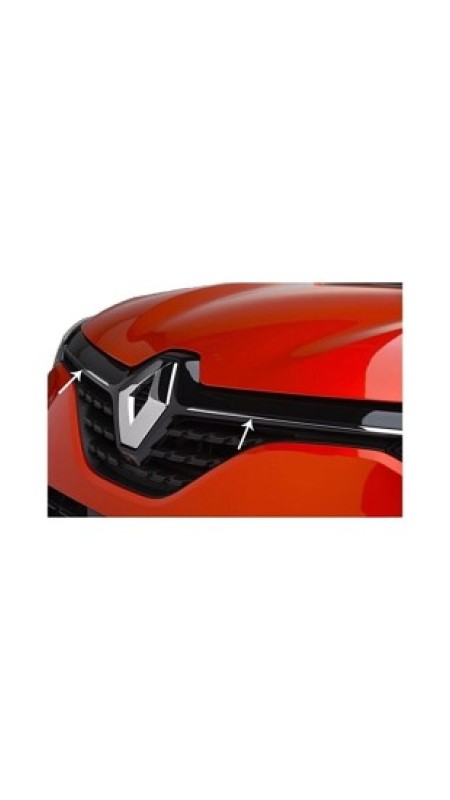 Renault Clio 5 Ön Panjur 2019 Üzeri Uyumlu 2 Parça Paslanmaz Çelik