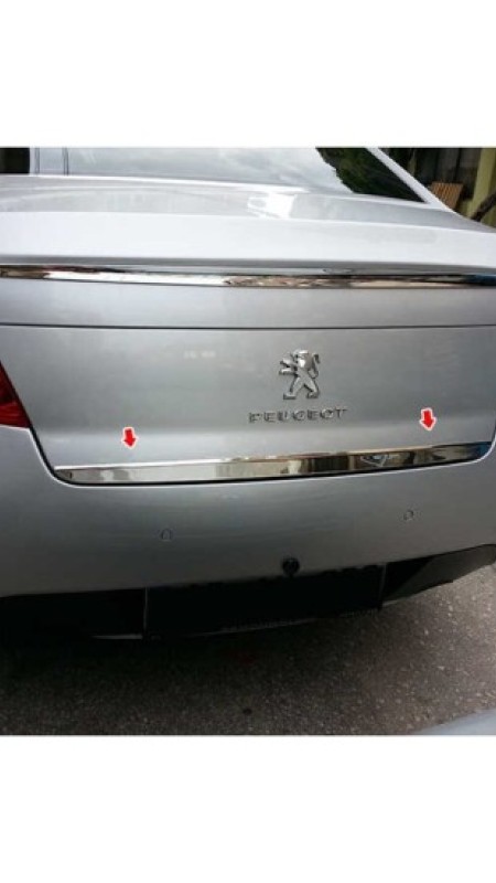 Peugeot 508 Krom Bagaj Alt Çıtası 2010 Üzeri Uyumlu Paslanmaz Çelik 
