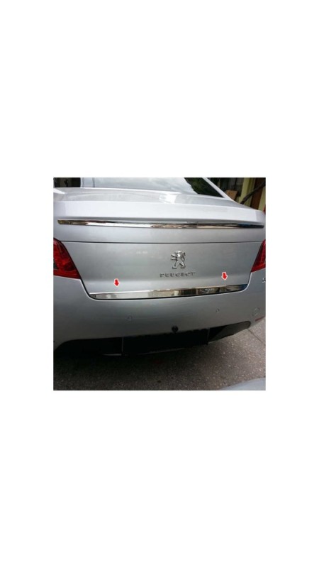 Peugeot 508 Krom Bagaj Alt Çıtası 2010 Üzeri Uyumlu Paslanmaz Çelik 
