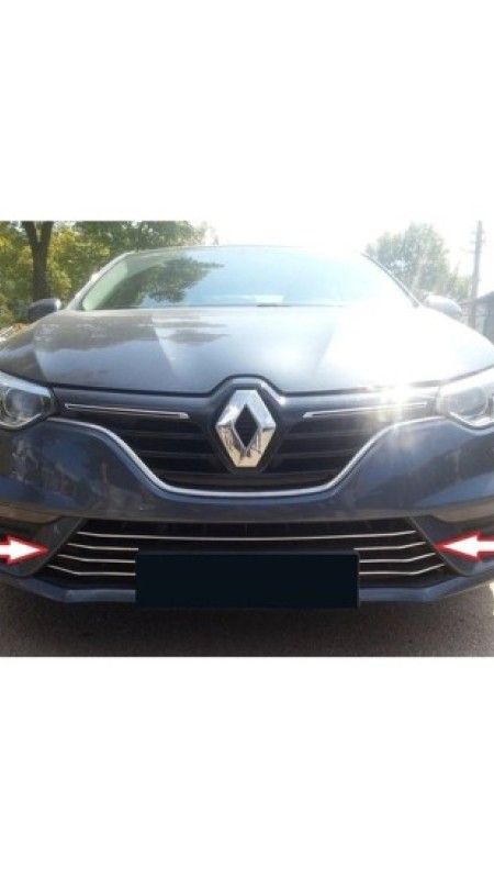 Renault Megane 4 Krom Ön Tampon Çıtası 2016-2020 Model Aralığı Uyumlu