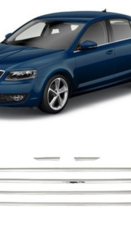 Skoda Octavia A7 Krom Cam Alt Çıtası 2013-2019 