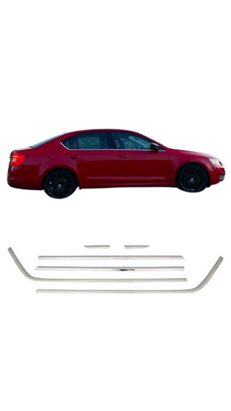 Skoda Octavia A7 Krom Cam Alt Çıtası 2013-2019 