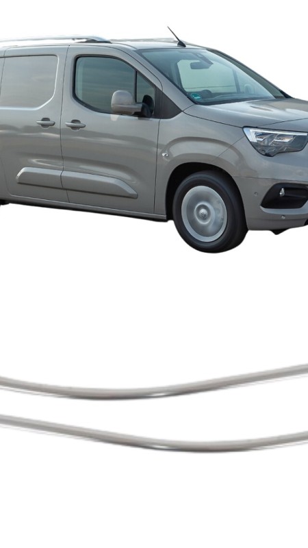 Opel Combo Van Krom Cam Çıtası 2 Parça Paslanmaz Çelik 
