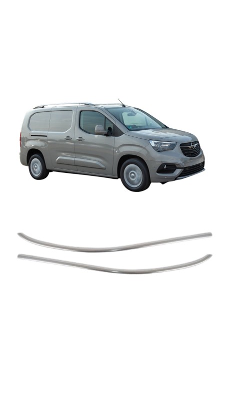 Opel Combo Van Krom Cam Çıtası 2 Parça Paslanmaz Çelik 