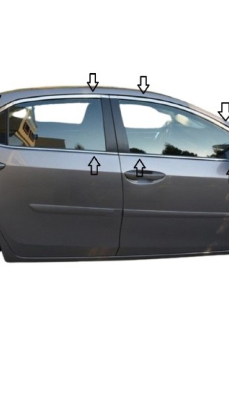 Toyota Corolla Krom Cam Çerçeve 2013-2018 Model Aralığı Uyumlu Parlak Paslanmaz Çelik 