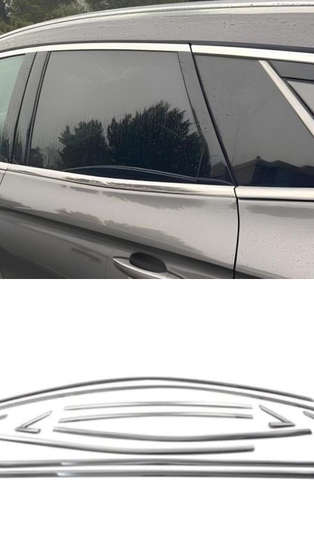 Opel Grandanland X Krom Cam Çerçeve Nikelajı Tam Tur 2017 Model Üzeri Uyumlu 