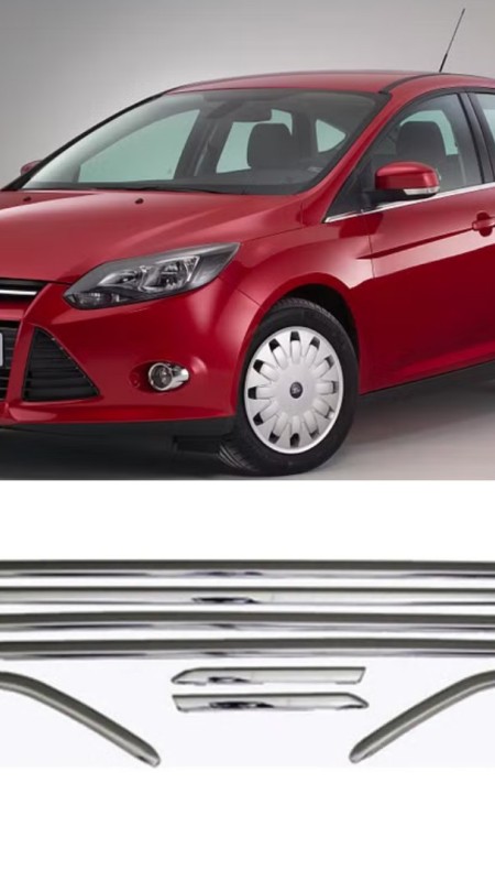 Ford Focus Krom Paslanmaz Cam Çıtası Hb 2011-2017 