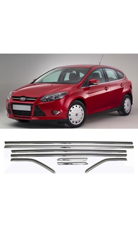 Ford Focus Krom Paslanmaz Cam Çıtası Hb 2011-2017 