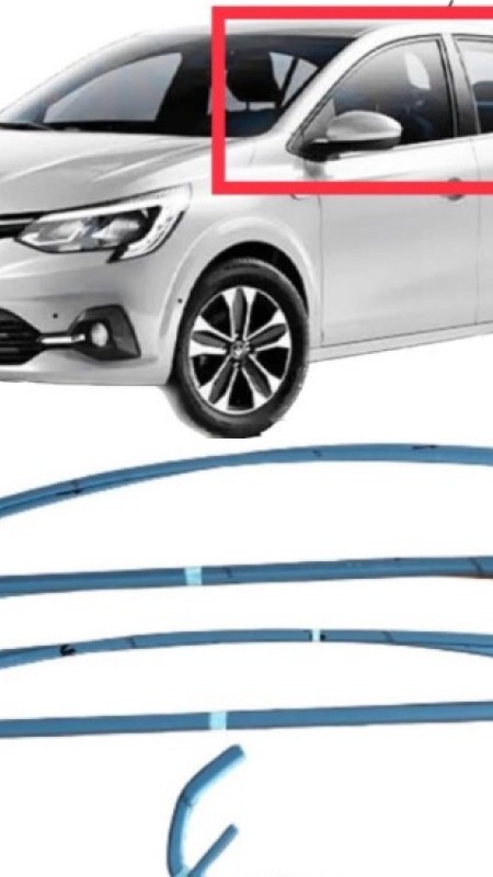 Renault Taliant Krom Cam Çerçevesi 16 Parça Tam Tur Paslanmaz Çelik 
