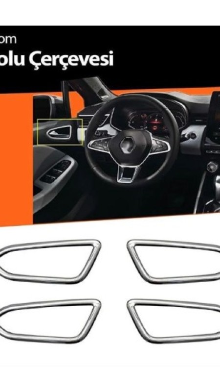 Renault Clio 5 İç Kapı Kolu Çerçevesi 2019 Üzeri Paslanmaz Çelik 