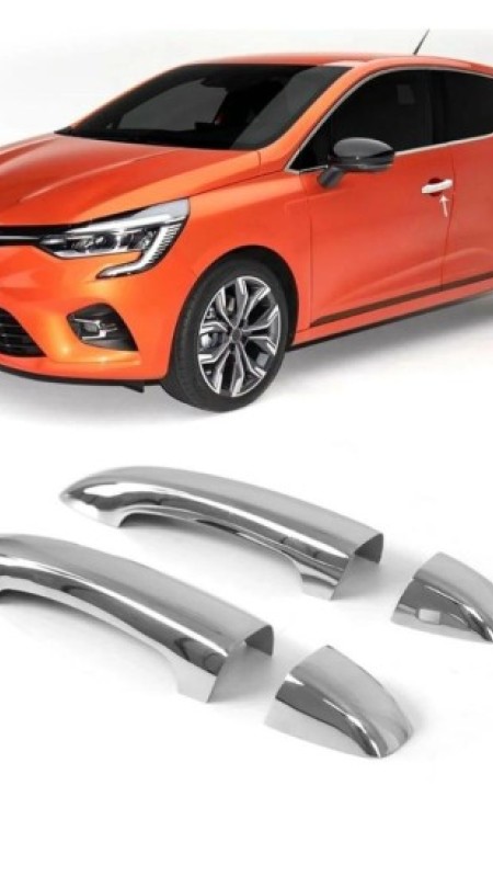 Renault Clio 5 Krom Kapı Kolu 2019 Üzeri Uyumlu 4 Prç. Takım