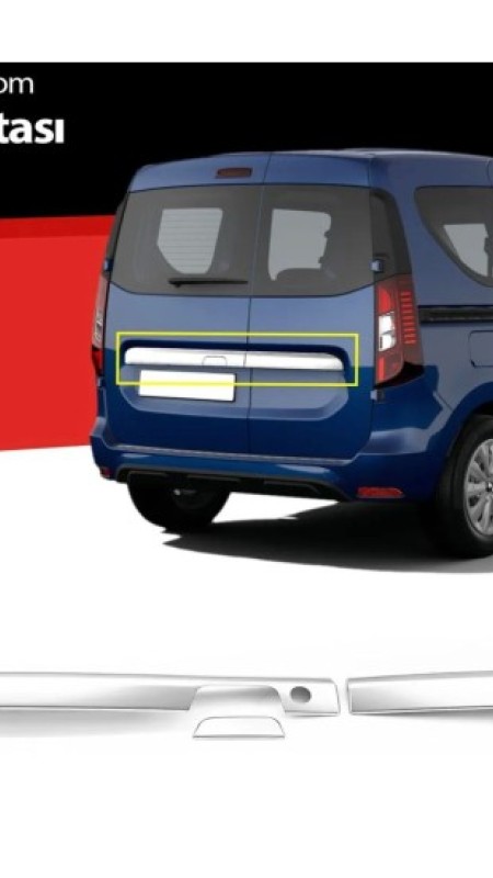 Renault Express Krom Bagaj Çıtası 2021 Üzeri Parlak Paslanmaz Çelik 
