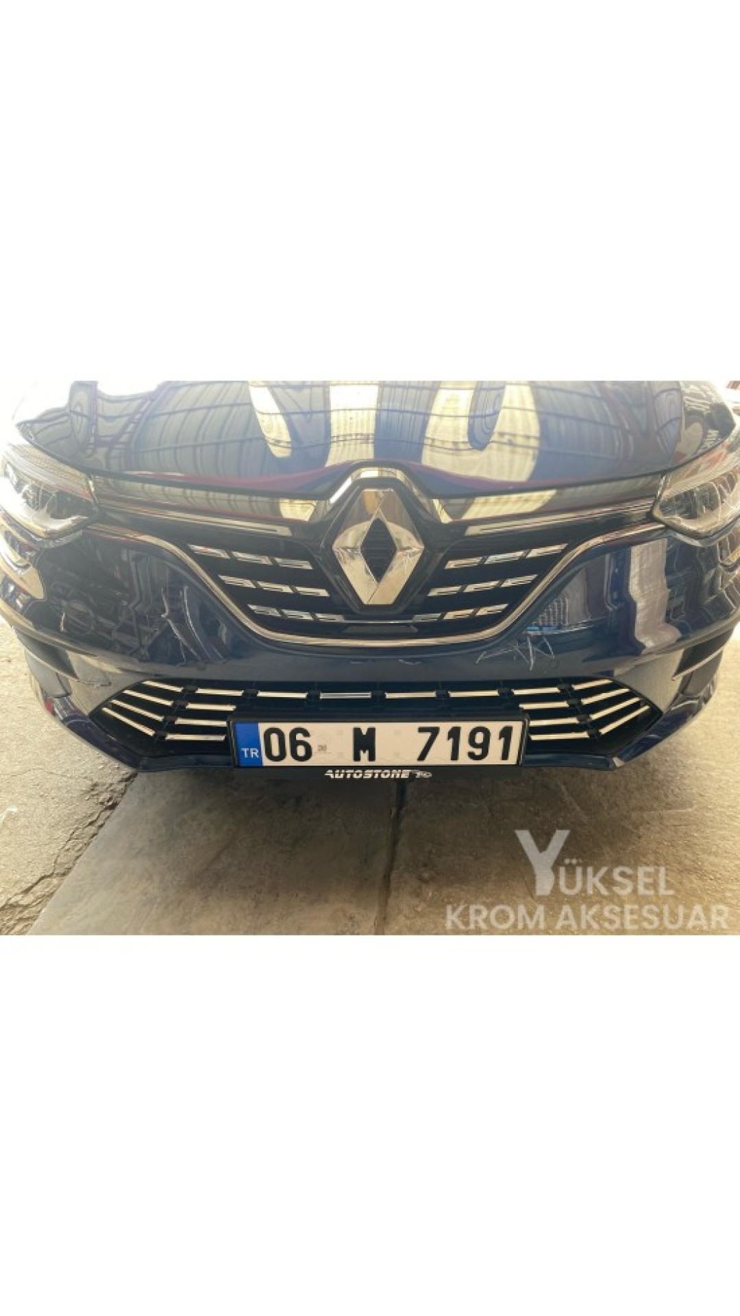 Renault Megane 4 Krom Ön Tampon Çıtası 2020 Üzeri Uyumlu Paslanmaz Çelik