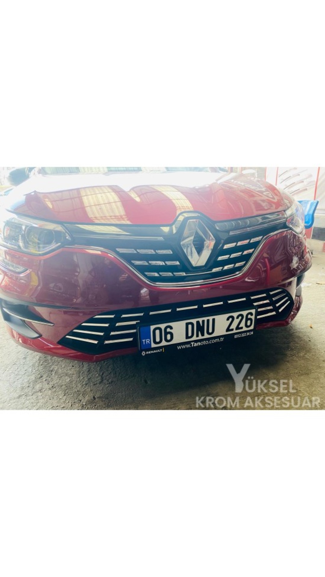 Renault Megane 4 Krom Ön Tampon Çıtası 2020 Üzeri Uyumlu Paslanmaz Çelik