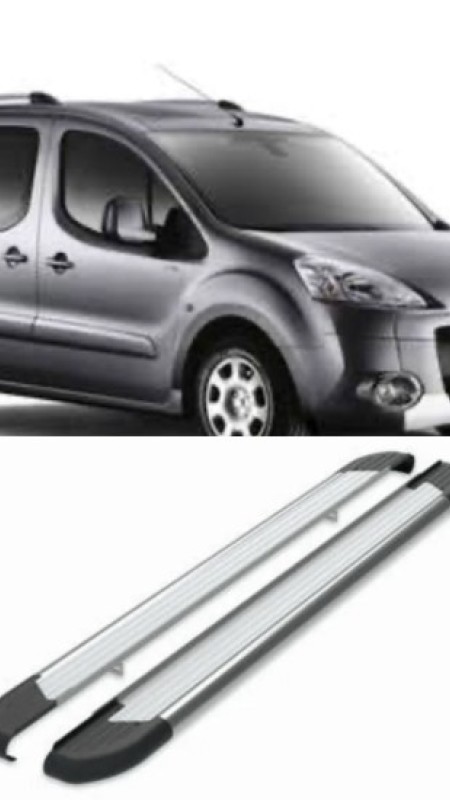 Peugeot Partner Tepee Krom Yan Basamak 2008 Üzeri Uyumlu Paslanmaz Çelik 