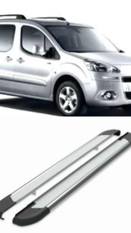 Peugeot Partner Tepee Krom Yan Basamak 2008 Üzeri Uyumlu Paslanmaz Çelik 