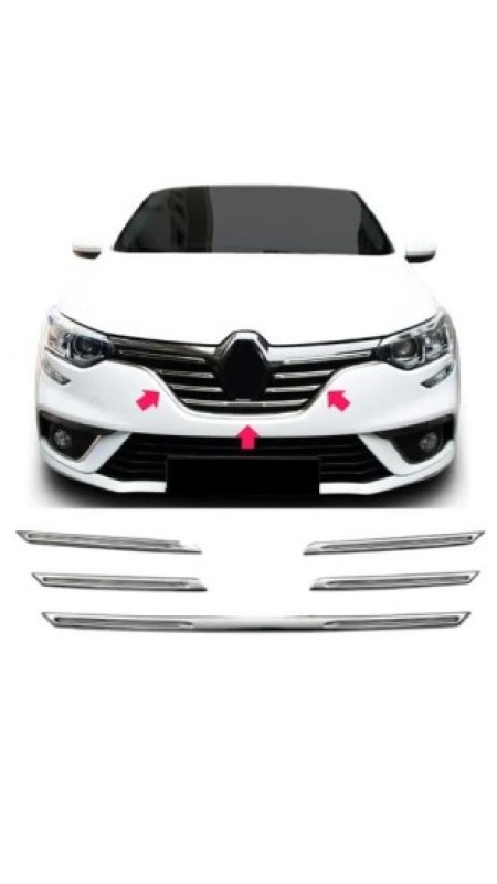 Renault Megane 4 Krom Ön Panjur 2016-2020 Model Aralığı Uyumlu