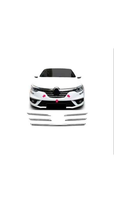 Renault Megane 4 Krom Ön Panjur 2016-2020 Model Aralığı Uyumlu