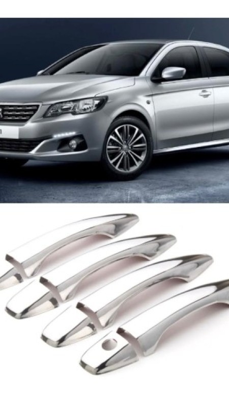 Peugeot 301 Krom Kapı Kolu 2012-2018 Model Aralığı Uyumlu Parlak Paslanmaz Çelik 