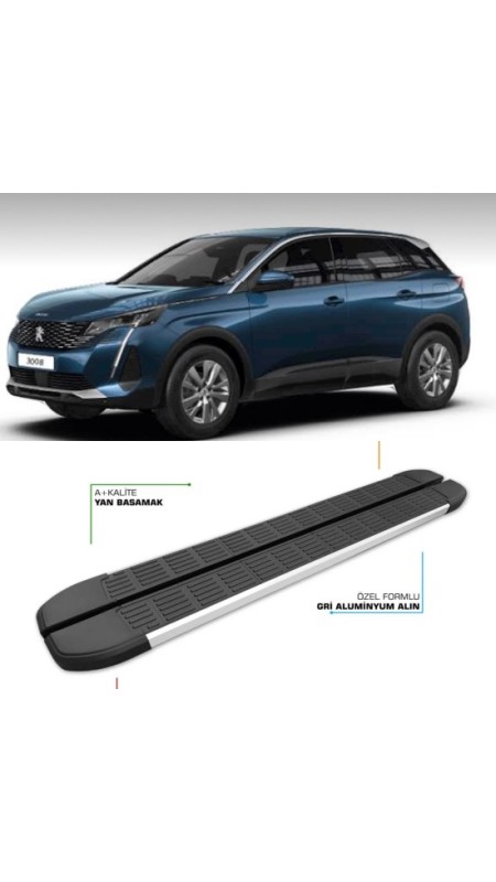 Peugeot 3008 Krom Yan Basamak 2016 Üzeri Uyumlu 1.Kalite