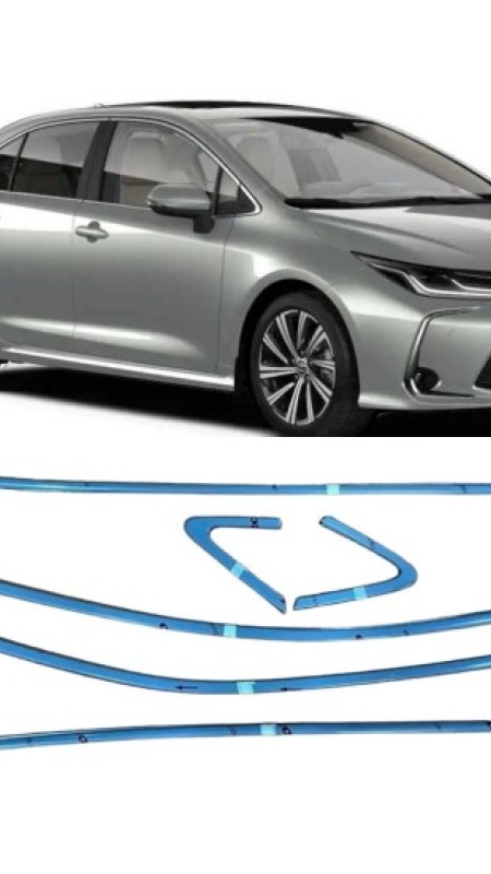 Toyota Corolla 2019 Üzeri Uyumlu Krom Cam Çerçeve Tam Tur