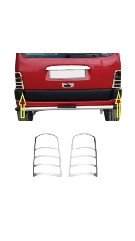 Peugeot Partner Krom Stop Çerçevesi 1996-2008 Model Aralığı Uyumlu Parlak Paslanmaz Çelik 
