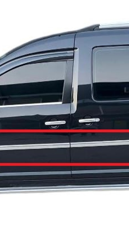Volkswagen Caddy Krom Parlak Paslanmaz Yan Kapı Çıtası 2003-2014