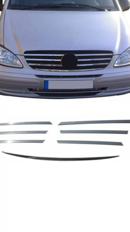 Mercedes Vito Krom Ön Panjur 2003-2010 Model Aralığı Uyumlu 7 Parça 