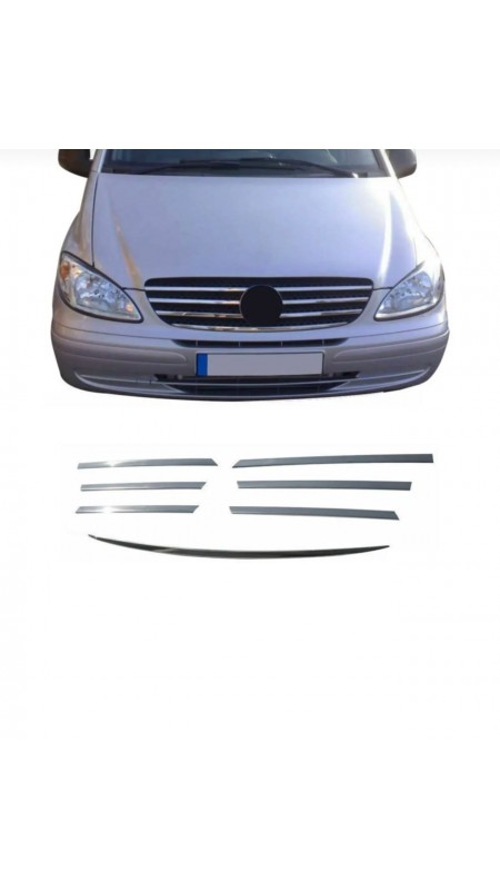Mercedes Vito Krom Ön Panjur 2003-2010 Model Aralığı Uyumlu 7 Parça 