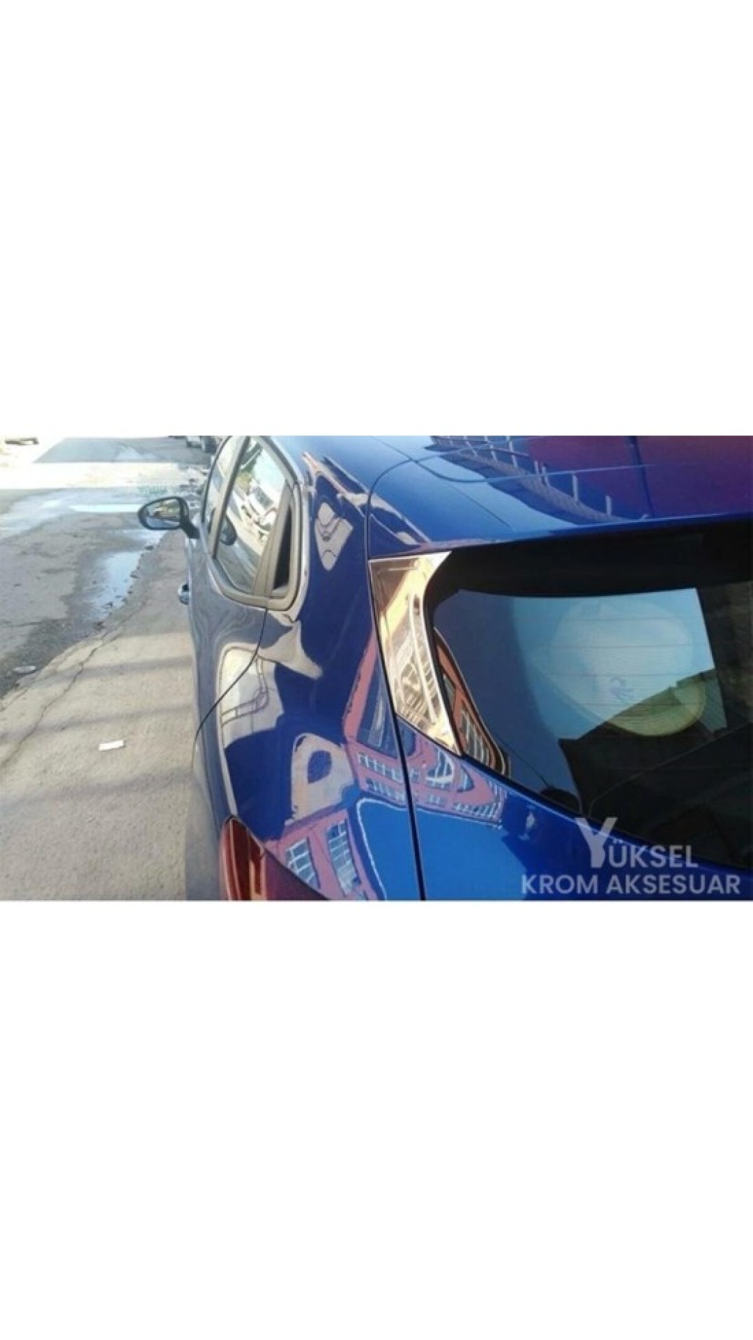 Renault Clio 5 Krom Arka Kelebek 2019 Üzeri Paslanmaz Çelik