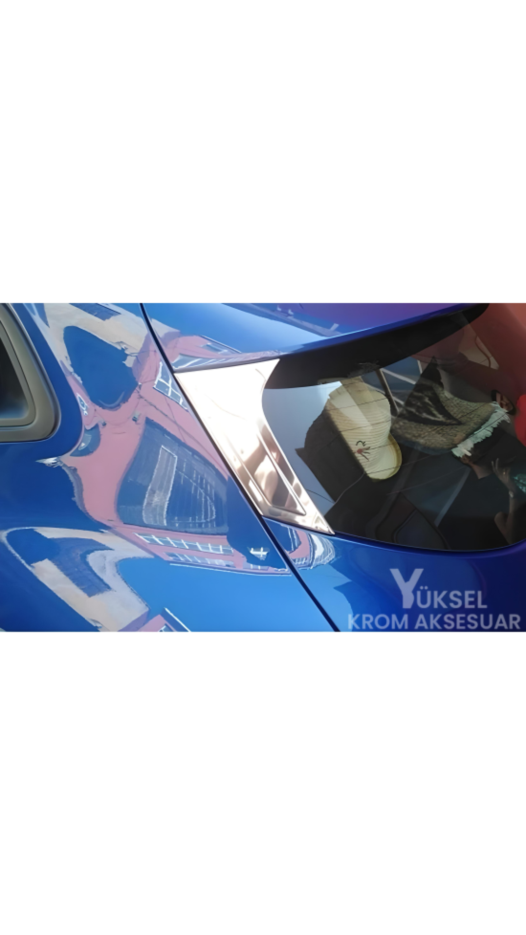 Renault Clio 5 Krom Arka Kelebek 2019 Üzeri Paslanmaz Çelik