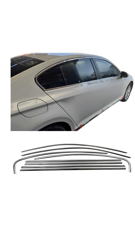 Volkswagen Passat B8.5 Krom Cam Çerçeve 2019 Üzeri Tam Tur