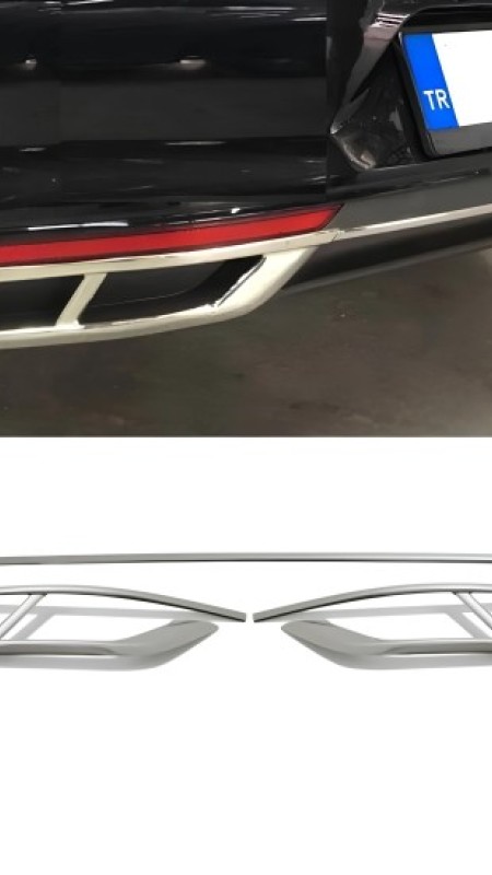 Volkswagen Passat B8.5 Krom Difizör Çift Çıkışlı 2019 Üzeri Uyumlu