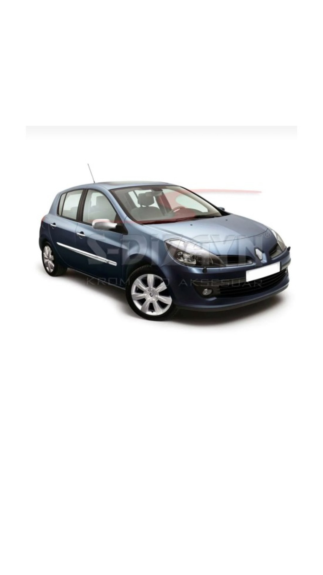 Renault Clio 3 Hb Krom Yan Kapı Çıtası 2006-2012 Uyumlu