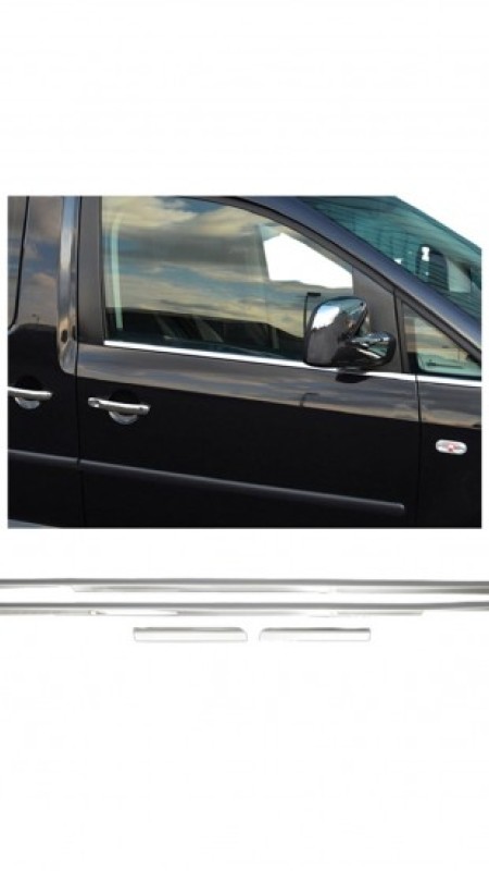 Volkswagen Caddy Krom Cam Çıtası 2003-2015 Model Aralığı Uyumlu Parlak Paslanmaz Çelik
