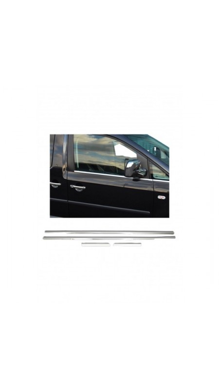 Volkswagen Caddy Krom Cam Çıtası 2003-2015 Model Aralığı Uyumlu Parlak Paslanmaz Çelik