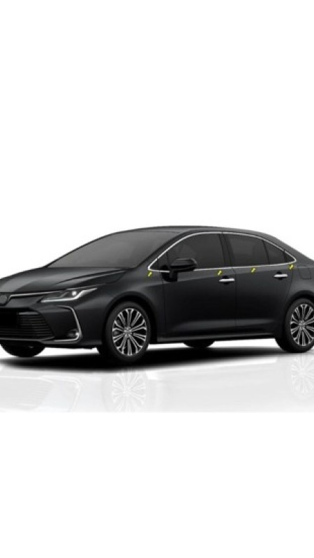 Toyota Corolla Krom Cam Çıtası 2019 Üzeri Uyumlu 8 Parça Paslanmaz Çelik 