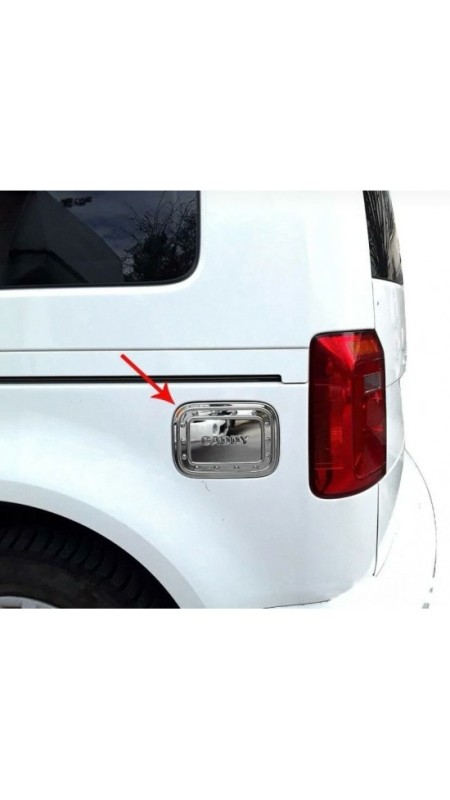 Volkswagen Caddy Parlak Krom Depo Kapağı 2003-2015 Model Aralığı Uyumlu 