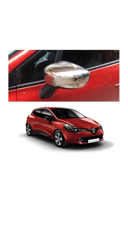 Renault Clio 4 Krom Paslanmaz Çelik Ayna Kapağı 2012-2019 Uyumlu