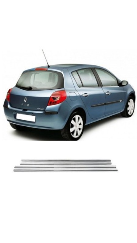 Renault Clio 3 Krom Cam Çıtası 2006-2011 Model Aralığı Uyumlu