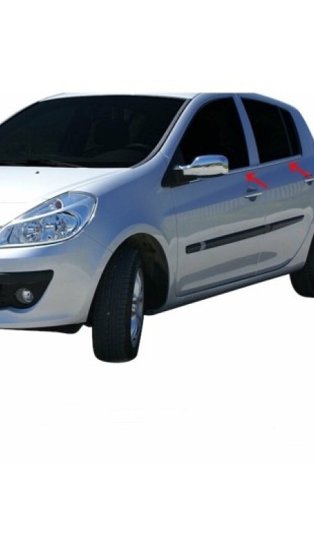 Renault Clio 3 Krom Cam Çıtası 2006-2011 Model Aralığı Uyumlu