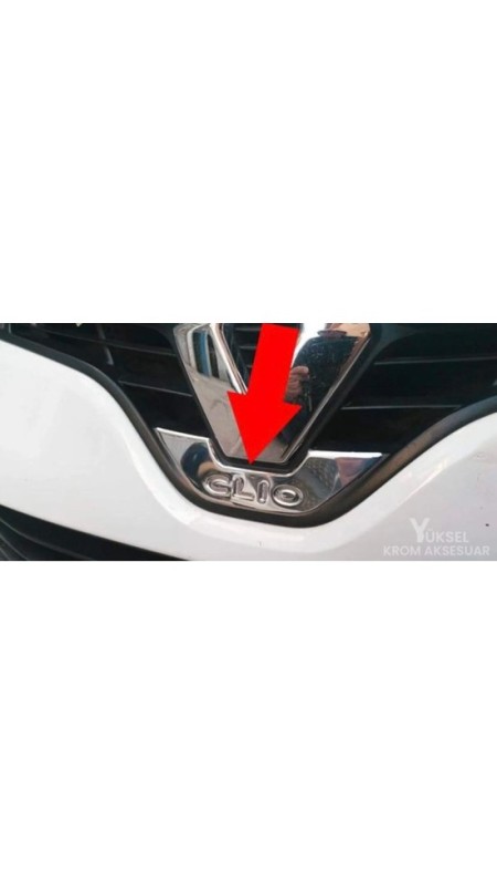 Renault Clio 4 Krom Ön Logo Altı 2012-2019 Model Aralığı Uyumlu