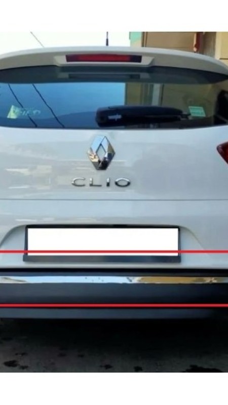 Renault Clio 4 Sw Krom Arka Tampon Çıtası 2012-2019 Model Aralığı Uyumlu