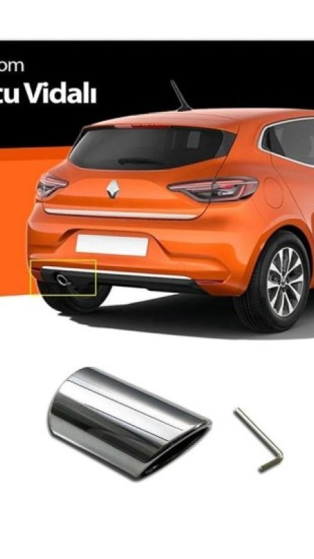 Renault Clio 5 Krom Egzoz Ucu 2019 Üzeri 