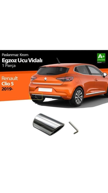 Renault Clio 5 Krom Egzoz Ucu 2019 Üzeri 
