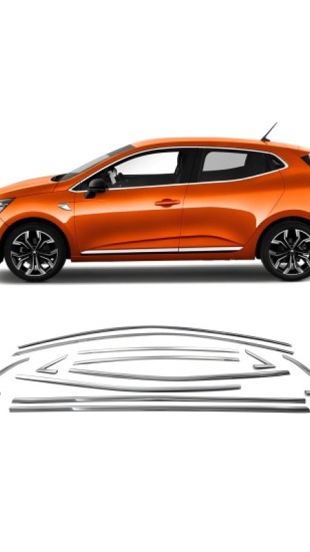 Renault Clio 5 Krom Parlak Cam Çerçevesi 2019 Üzeri 